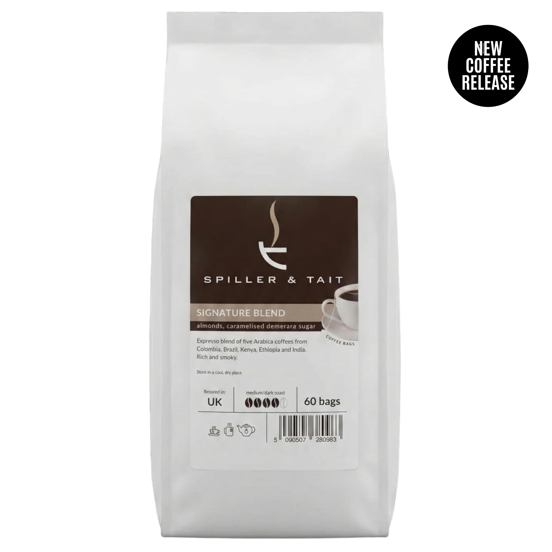 Signature Blend Coffee - 8g Coffee Bags (Pack of 60), Ground