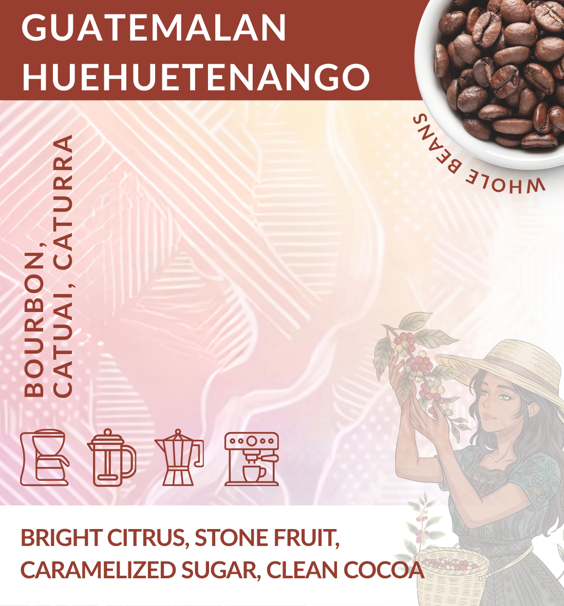 Limited Edition Guatemala Huehuetenango SHB Coffee – Whole Bean