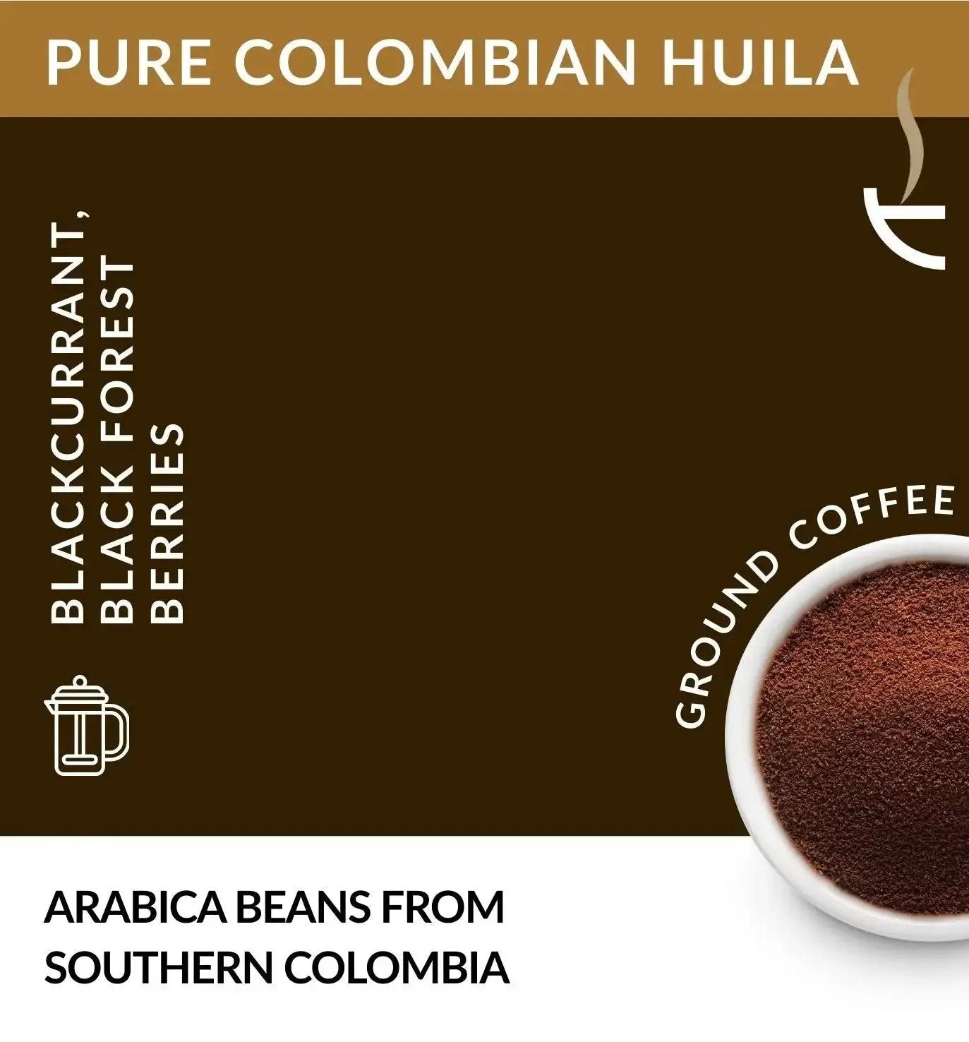 Colombian Huila medium roast coffee smooth juicy body with low acidity