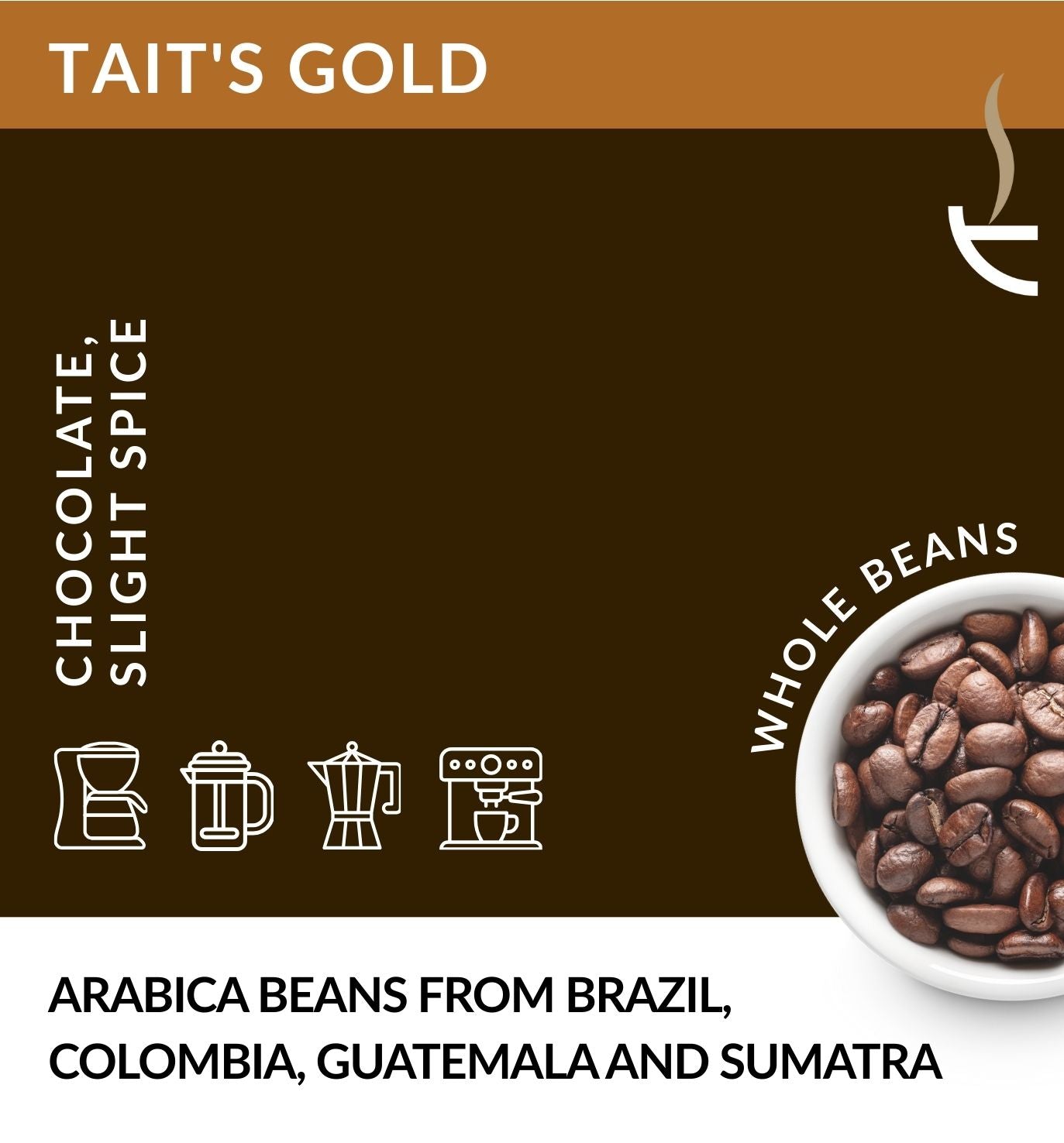 Tait's Gold - Gourmet Blend Coffee Beans