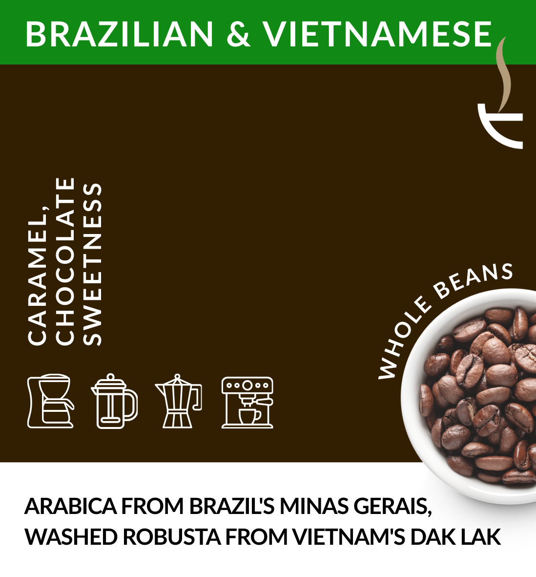Brazilian & Vietnamese Whole Beans