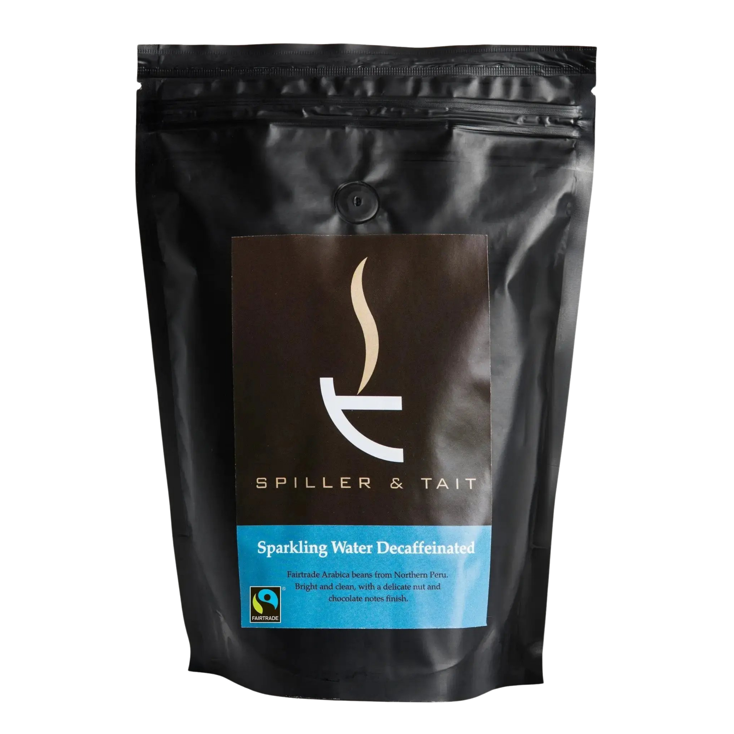 Peruvian organic decaf coffee beans bright clean taste with nutty and chocolate notes